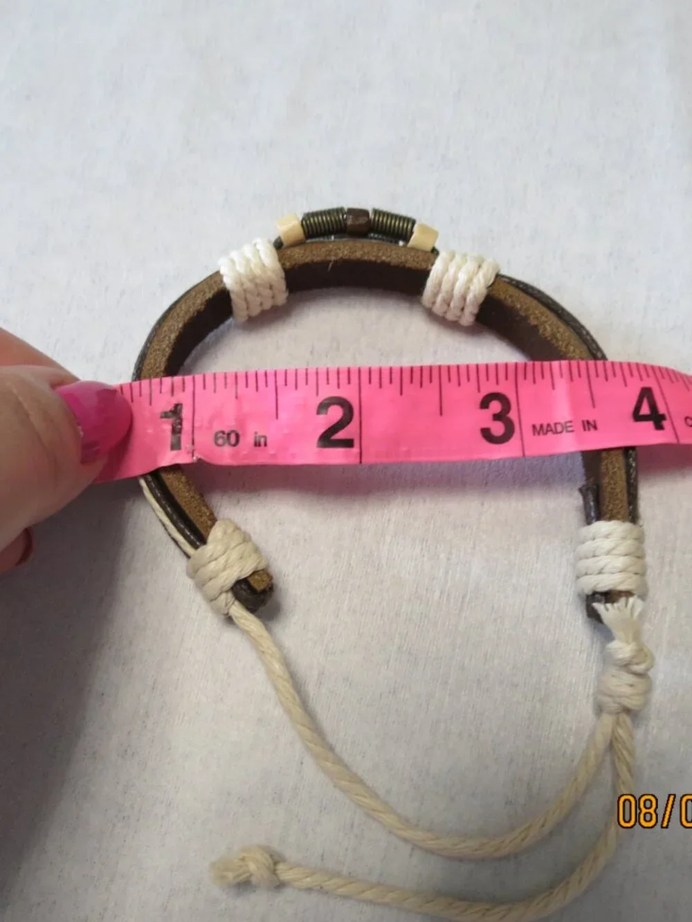 NWOT Men's Leather Slip knot bracelet